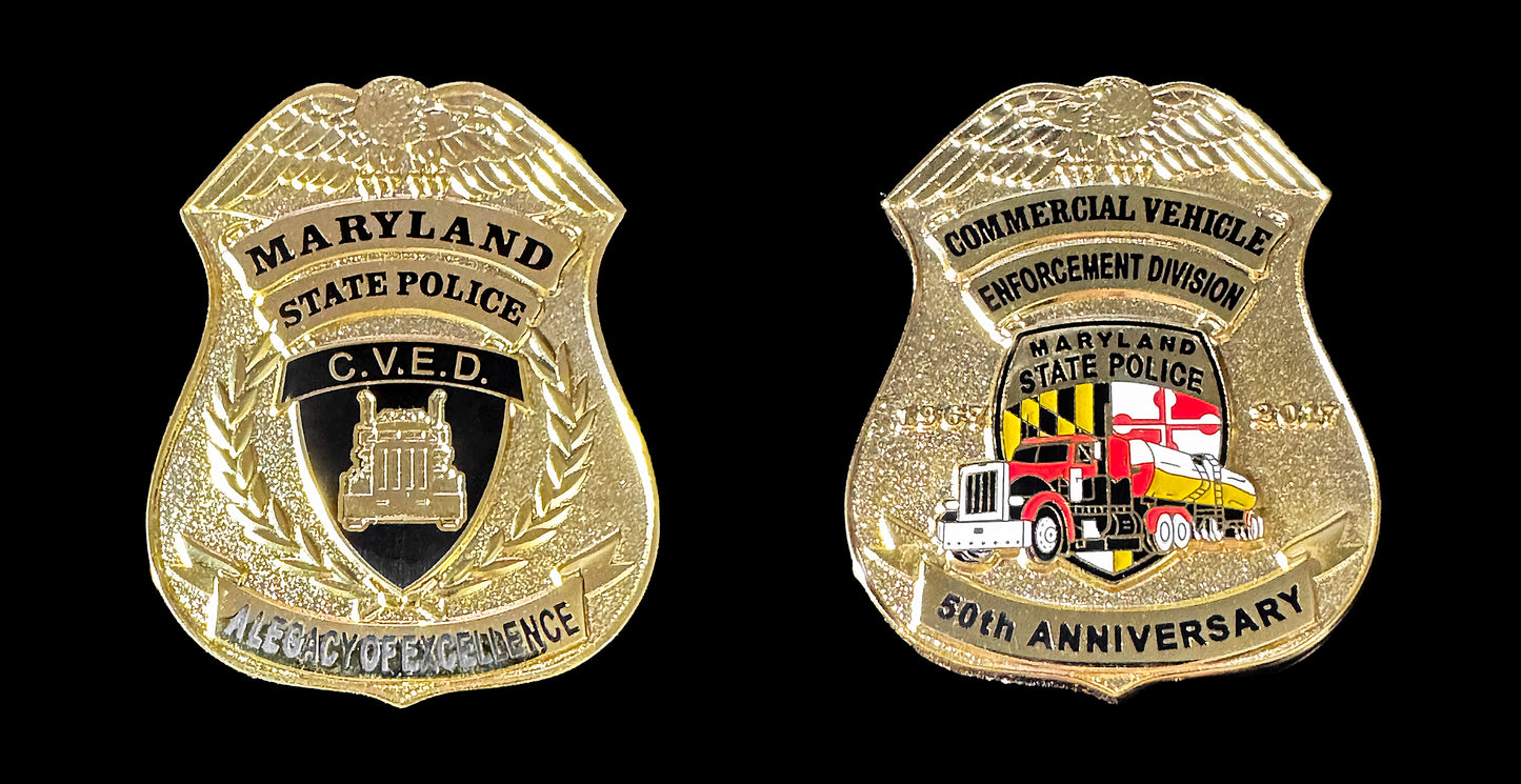 Maryland - Maryland State Police 50th Anniversary Commercial Vehicle Enforcement Division Token - Maryland State Police