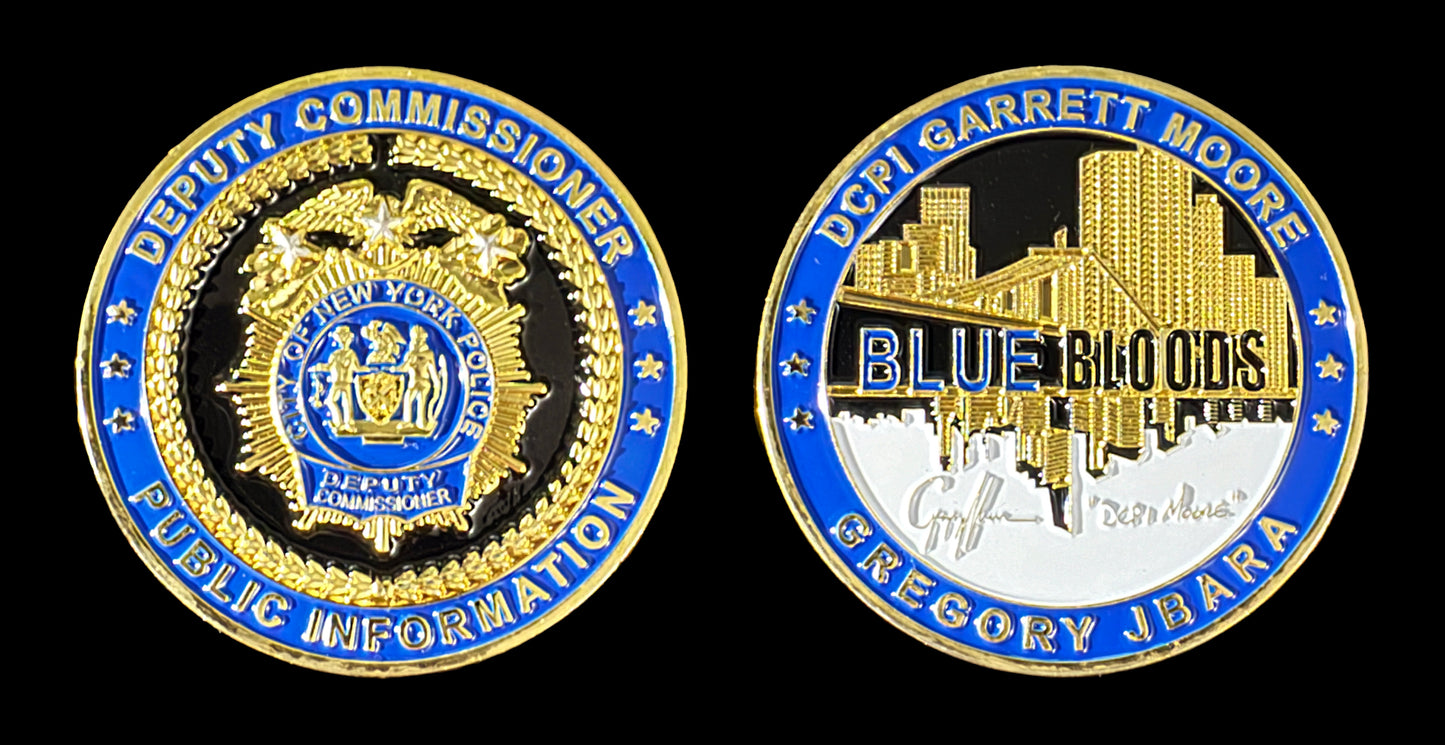 New York - NYPD - Blue Bloods Deputy Commissioner Challenge Coin - New York Police Department