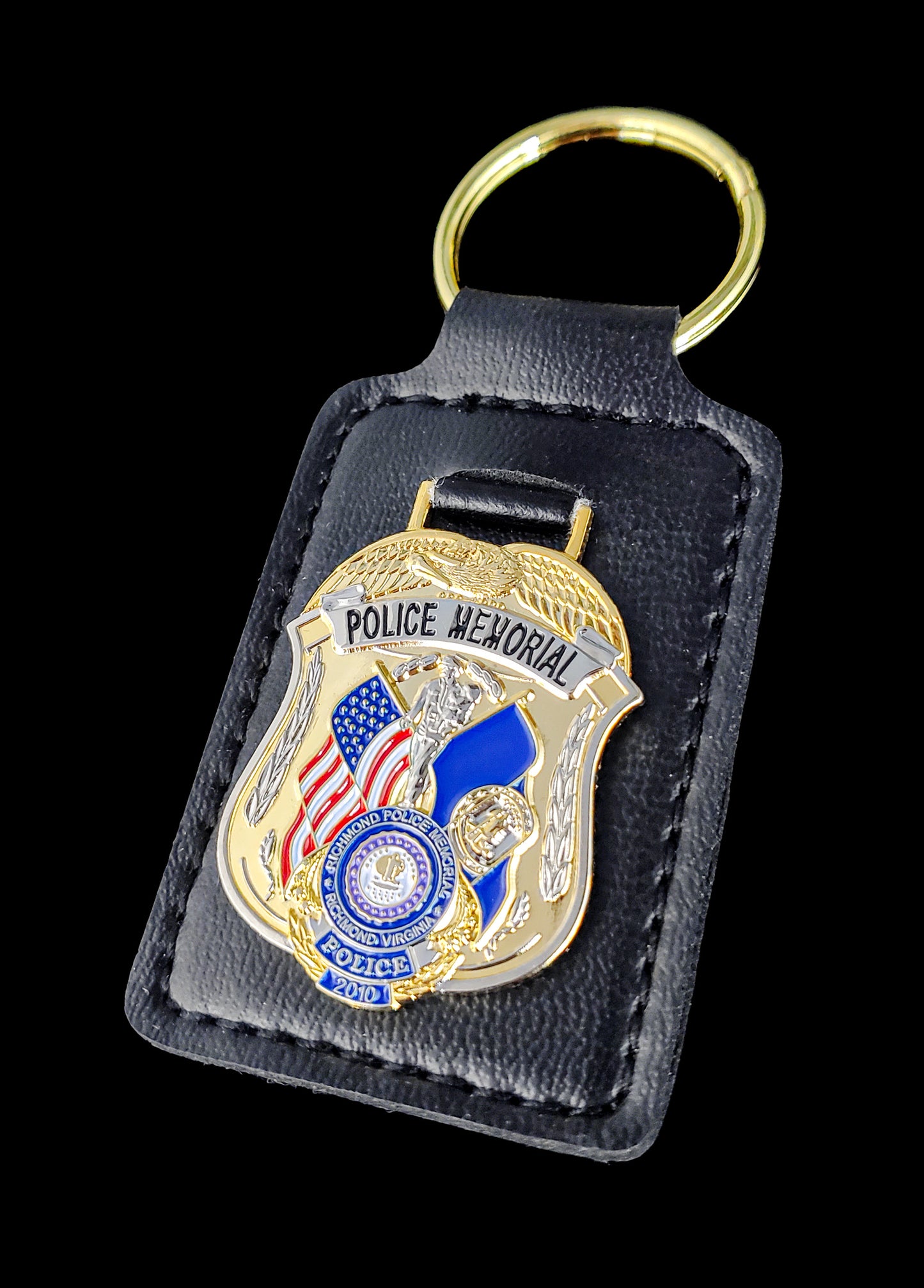 Virginia - Richmond VA Police Department Police Memorial Leather Keychain