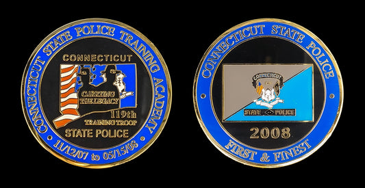 Connecticut - Connecticut State Police 119th Training Troop Coin - Connecticut State Police Training Academy
