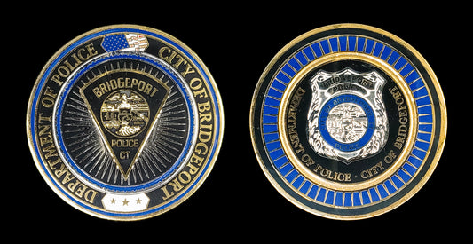 Connecticut - Bridgeport Police Department City Badge / Seal Challenge Coin - Bridgeport CT Police Department