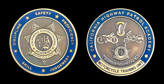 California - California Highway Patrol - Motorcycle Training Unit Challenge Coin- California Highway Patrol Academy