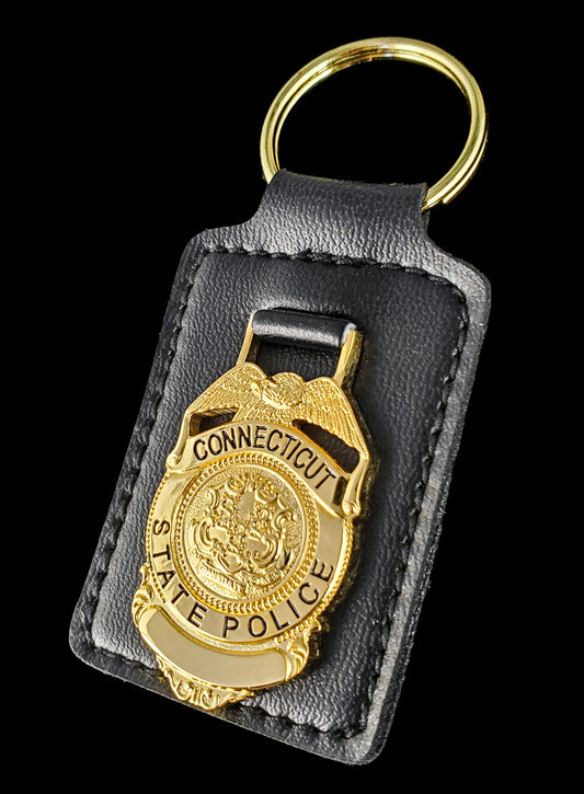 Connecticut - Connecticut State Police Leather Keychain