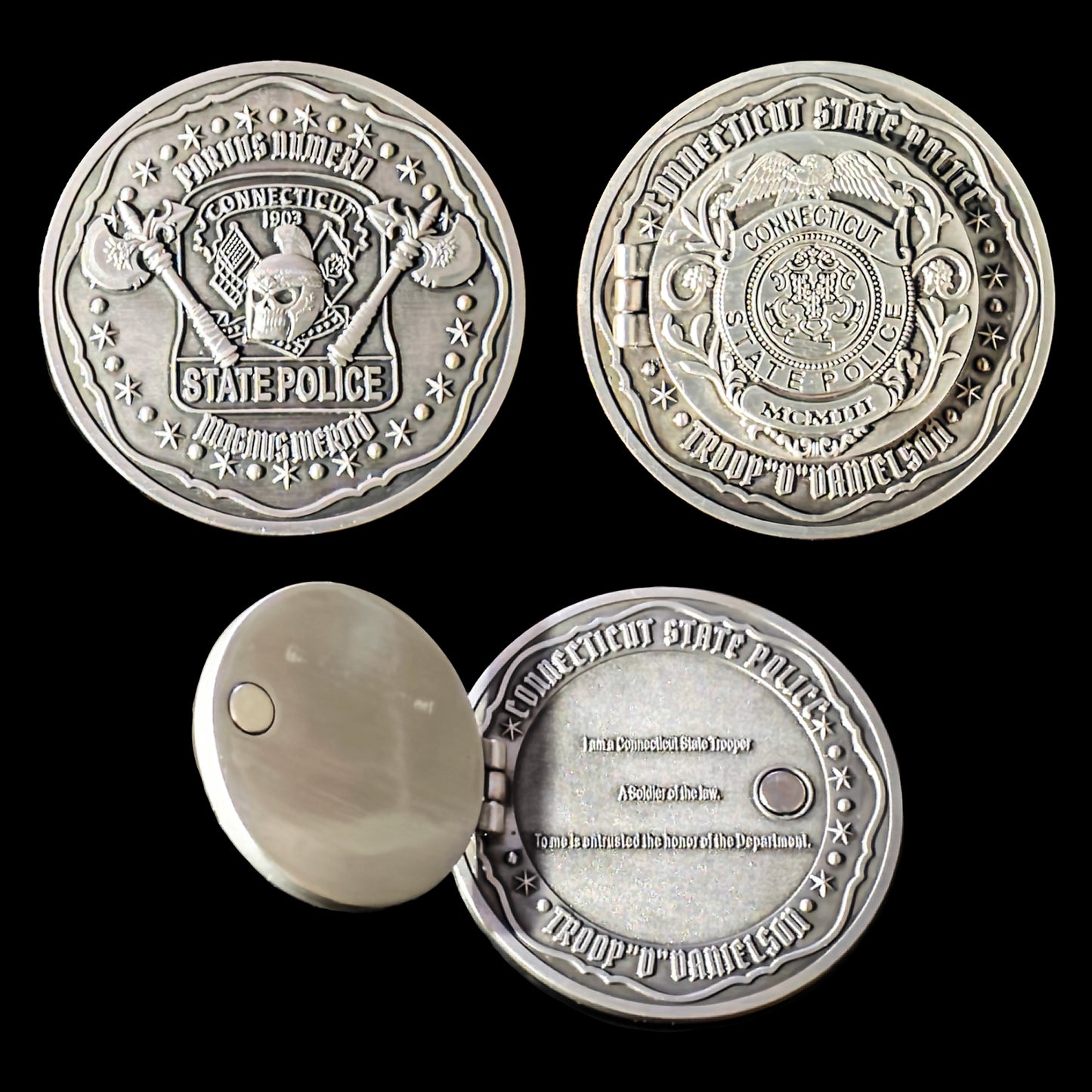 Connecticut - Connecticut State Police - Troop "D" Danielson Secret John Wick Challenge Coin - Connecticut State Police