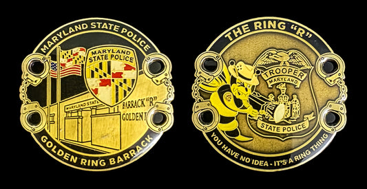 Maryland - Maryland State Police Golden Ring Barrack Coin - Maryland State Police