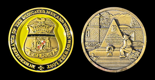 Maryland - Maryland State Police Memorial Challenge Coin - Maryland State Police