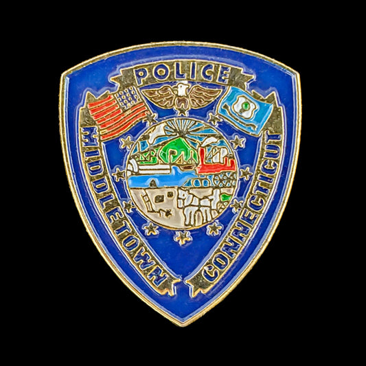 Connecticut - Middletown CT Police Department Enameled Collar Pin Patch
