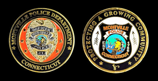 Connecticut - Montville Connecticut Police Department Challenge Coin - Montville CT Police Department