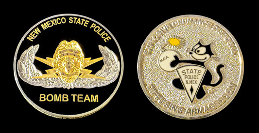 New Mexico - NMSP - Defusing Armageddon Bomb Team Challenge Coin - New Mexico State Police