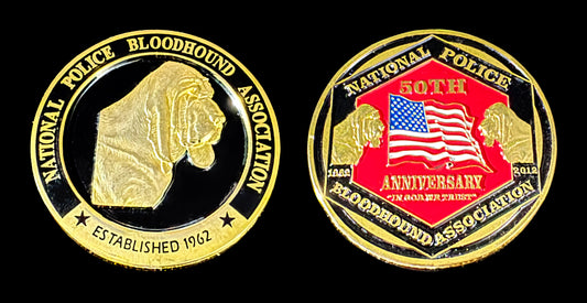 National - National Bloodhound Association - 50th Anniversary Coin - National Police Bloodhound Association
