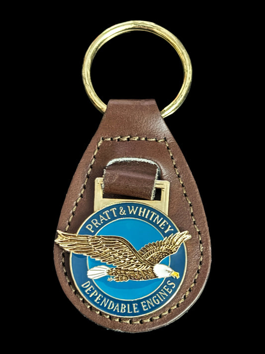 Connecticut -  Pratt & Whitney Leather Keychain