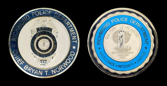 Virginia - Richmond Va. Chief Bryan T. Norwood Challenge Coin - Richmond VA Police Department
