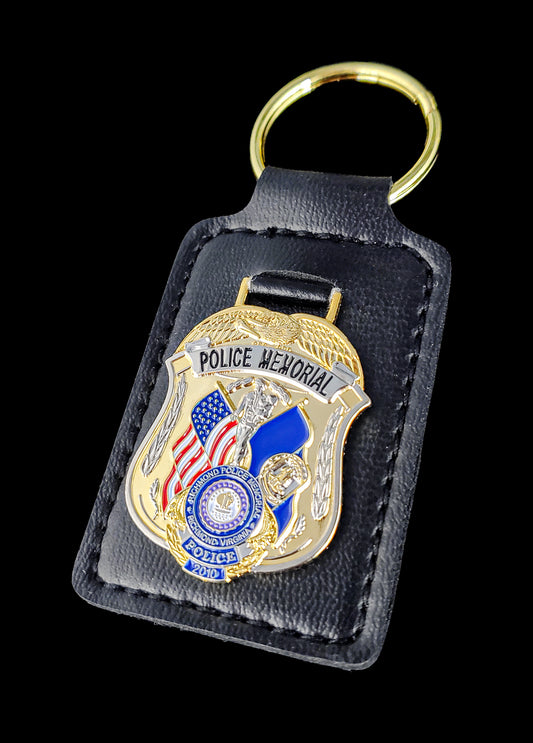 Virginia - Richmond VA Police Department Police Memorial Leather Keychain