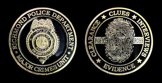 Virginia - Richmond Va. Major Crimes Unit Coin - Richmond VA Police Department
