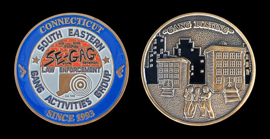 Connecticut - Connecticut Gang Taskforce Southeastern Gang Activities Group Coin - Connecticut State Police