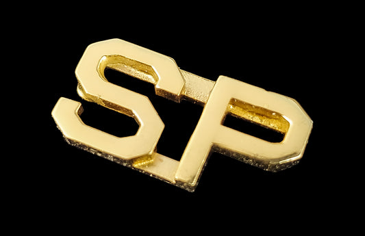 Georgia - Georgia State Patrol - State Police - SP Initials Collar Brass Pin