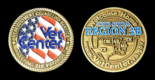 National - Veterans Center - Welcome Challenge Coin - South Central Region 3B Vet Center