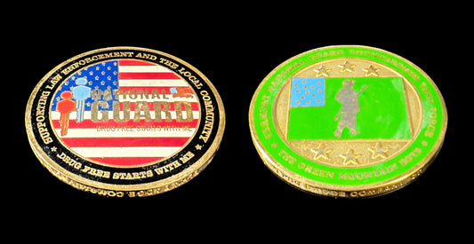 Vermont - V.N.G. Counter-Drug Task Force Challenge Coin - Vermont National Guard