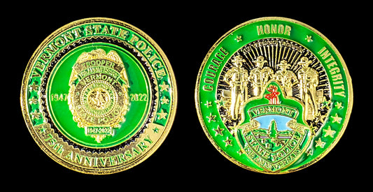 Vermont - Vermont State Police - 75th Anniversary Coin - Vermont State Police